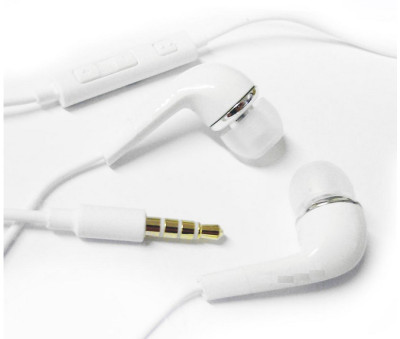 Слушалки Слушалки с кабел и микрофон Слушалки HF за Samsung бели